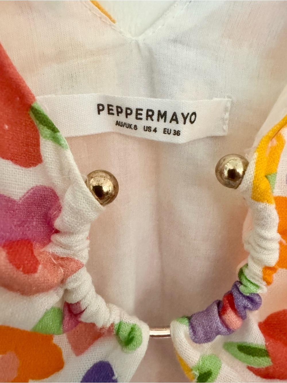 Peppermayo Watching Sunsets Crop - Blooming Linen Cotton Size 4 - Picture 7 of 10
